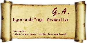 Gyurcsányi Arabella névjegykártya