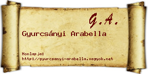 Gyurcsányi Arabella névjegykártya